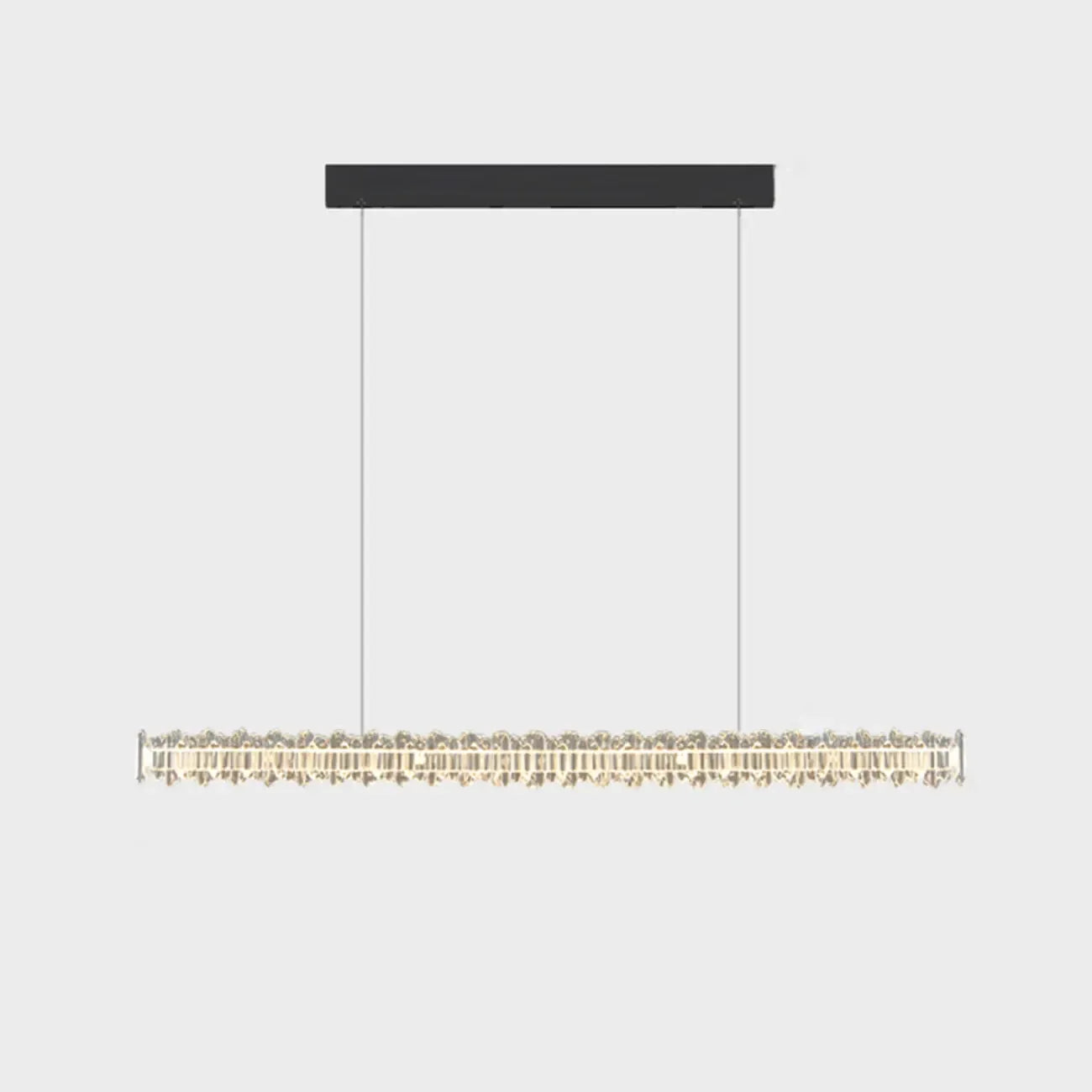 Suspension linéaire en cristal pour îlot de cuisine, à intensité variable, LED.