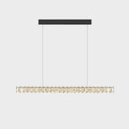 Suspension linéaire en cristal pour îlot de cuisine, à intensité variable, LED.