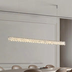Suspension linéaire en cristal pour îlot de cuisine, à intensité variable, LED.