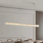 Suspension linéaire en cristal pour îlot de cuisine, à intensité variable, LED.