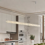 Suspension linéaire en cristal pour îlot de cuisine, à intensité variable, LED.