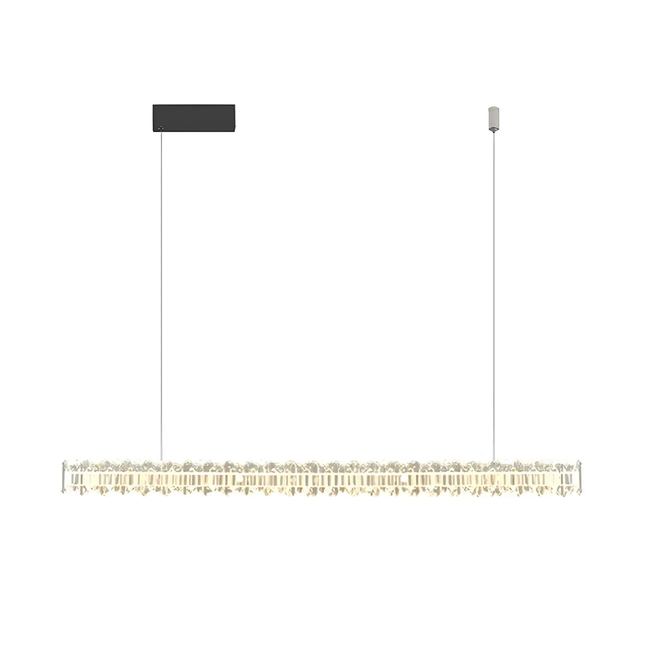Suspension linéaire en cristal pour îlot de cuisine, à intensité variable, LED.
