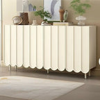 Armoire à chaussures d'entrée en bois blanc cannelé