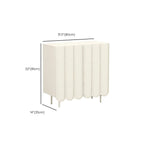 Armoire à chaussures d'entrée en bois blanc cannelé