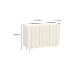Armoire à chaussures d'entrée en bois blanc cannelé