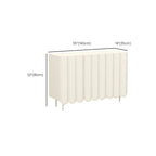 Armoire à chaussures d'entrée en bois blanc cannelé