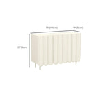 Armoire à chaussures d'entrée en bois blanc cannelé