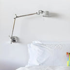 28.5 Lampada da parete moderna nera a braccio orientabile per interni
