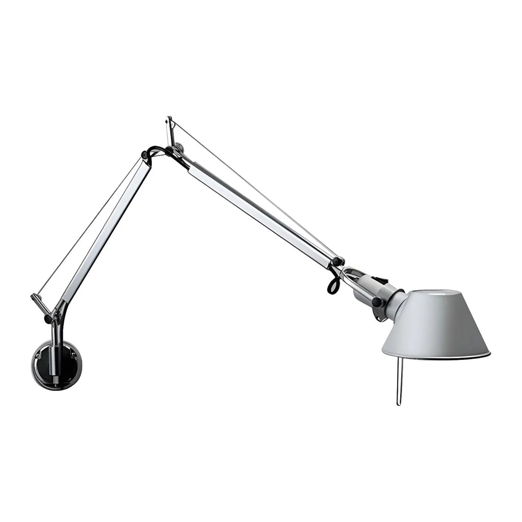 28.5 Lampada da parete moderna nera a braccio orientabile per interni