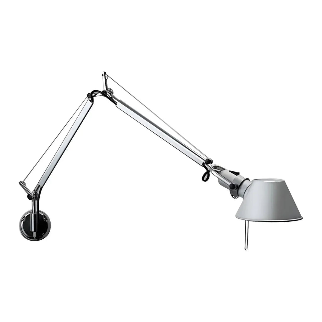 28.5 Lampada da parete moderna nera a braccio orientabile per interni