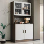 Grand buffet de rangement en bois et acrylique, réglable