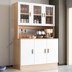 Grand buffet de rangement en bois et acrylique, réglable