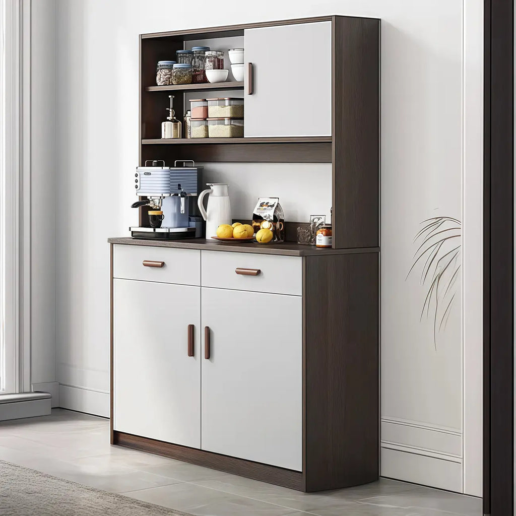 Grand buffet de rangement en bois et acrylique, réglable