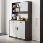 Grand buffet de rangement en bois et acrylique, réglable