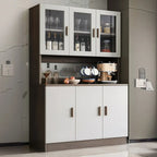 Grand buffet de rangement en bois et acrylique, réglable