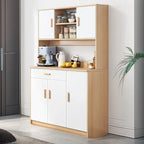 Grand buffet de rangement en bois et acrylique, réglable