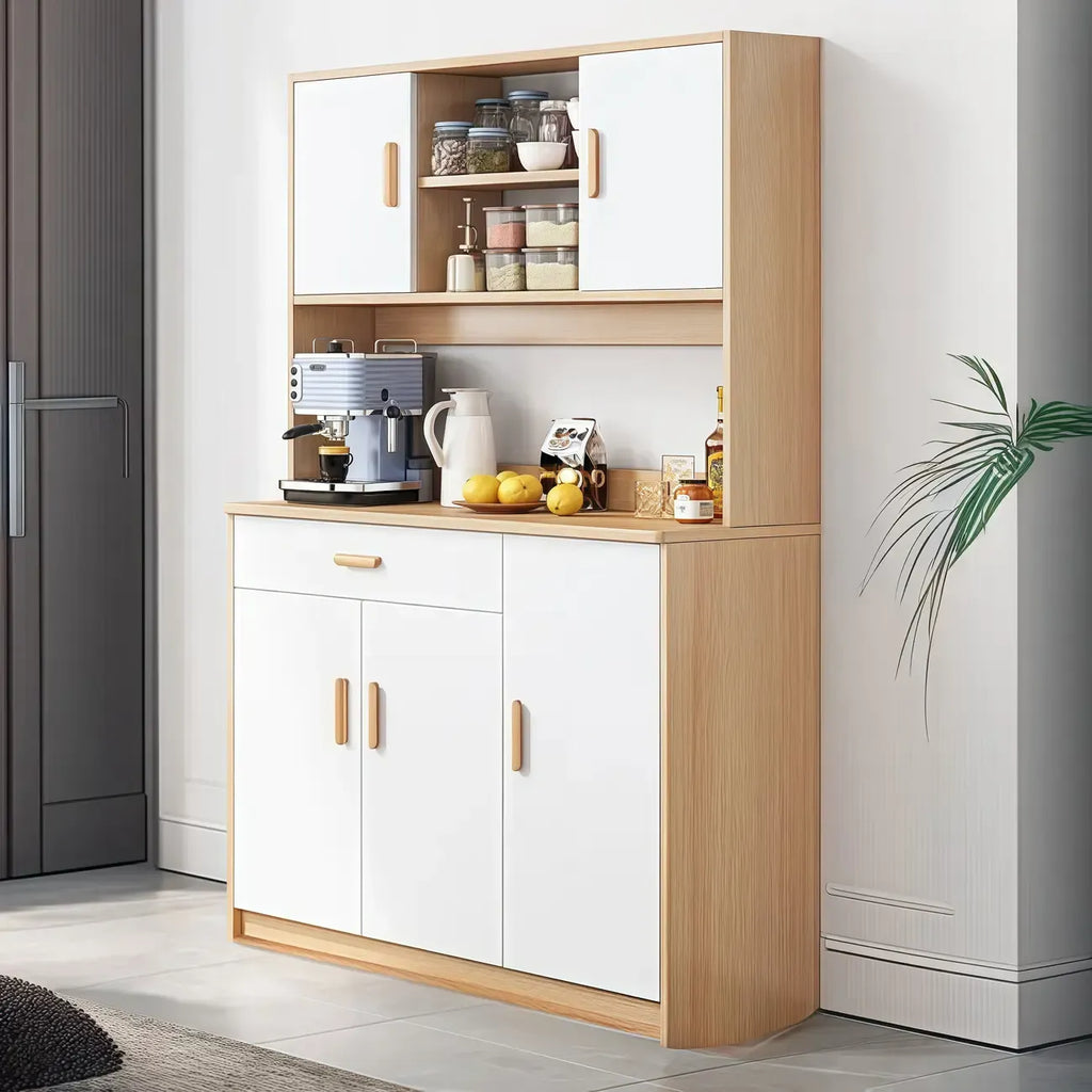 Grand buffet de rangement en bois et acrylique, réglable