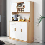 Grand buffet de rangement en bois et acrylique, réglable