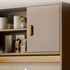 Grand buffet de rangement en bois et acrylique, réglable