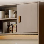 Grand buffet de rangement en bois et acrylique, réglable