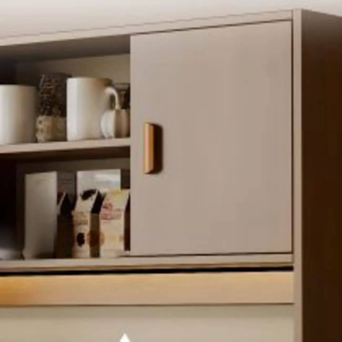 Grand buffet de rangement en bois et acrylique, réglable