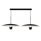 Suspension LED moderne en métal noir pour îlot de cuisine