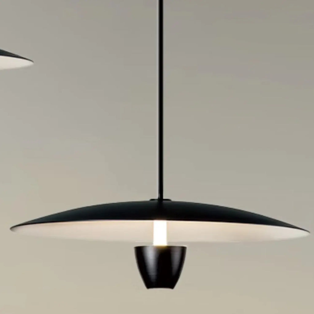 Suspension LED moderne en métal noir pour îlot de cuisine