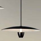 Suspension LED moderne en métal noir pour îlot de cuisine