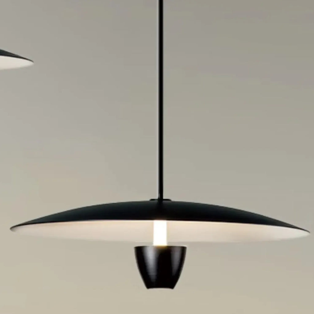 Suspension LED moderne en métal noir pour îlot de cuisine
