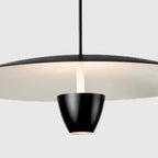 Suspension LED moderne en métal noir pour îlot de cuisine