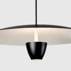 Suspension LED moderne en métal noir pour îlot de cuisine