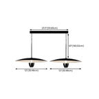 Suspension LED moderne en métal noir pour îlot de cuisine
