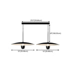 Suspension LED moderne en métal noir pour îlot de cuisine