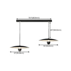Suspension LED moderne en métal noir pour îlot de cuisine