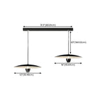 Suspension LED moderne en métal noir pour îlot de cuisine