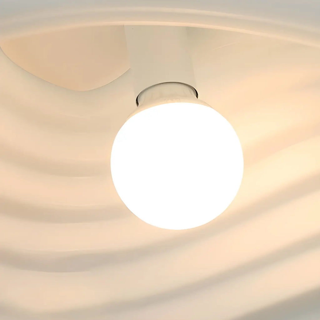 Suspension géométrique blanche à 2 lumières pour îlot central