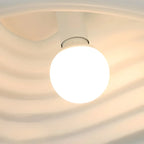 Suspension géométrique blanche à 2 lumières pour îlot central