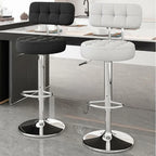 Tabourets de bar pivotants réglables revêtus de cuir