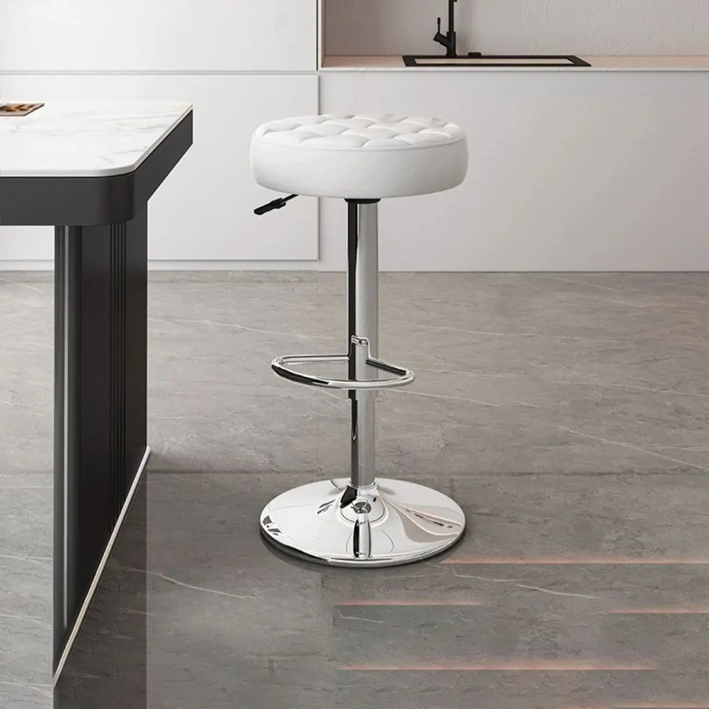 Tabourets de bar pivotants réglables revêtus de cuir
