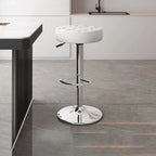 Tabourets de bar pivotants réglables revêtus de cuir