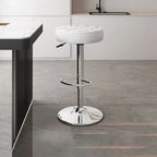 Tabourets de bar pivotants réglables revêtus de cuir