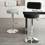 Tabourets de bar pivotants réglables revêtus de cuir