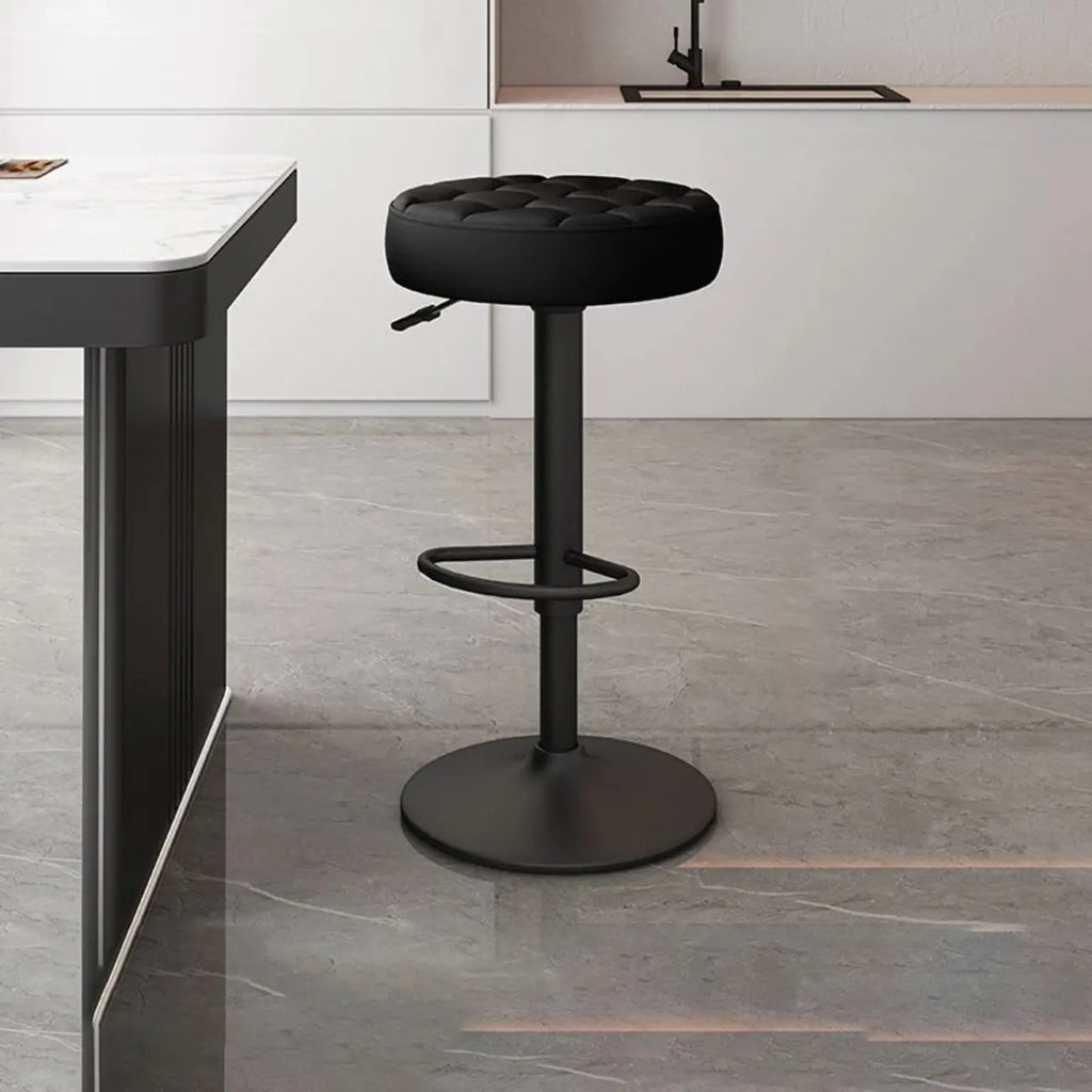 Tabourets de bar pivotants réglables revêtus de cuir