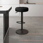 Tabourets de bar pivotants réglables revêtus de cuir