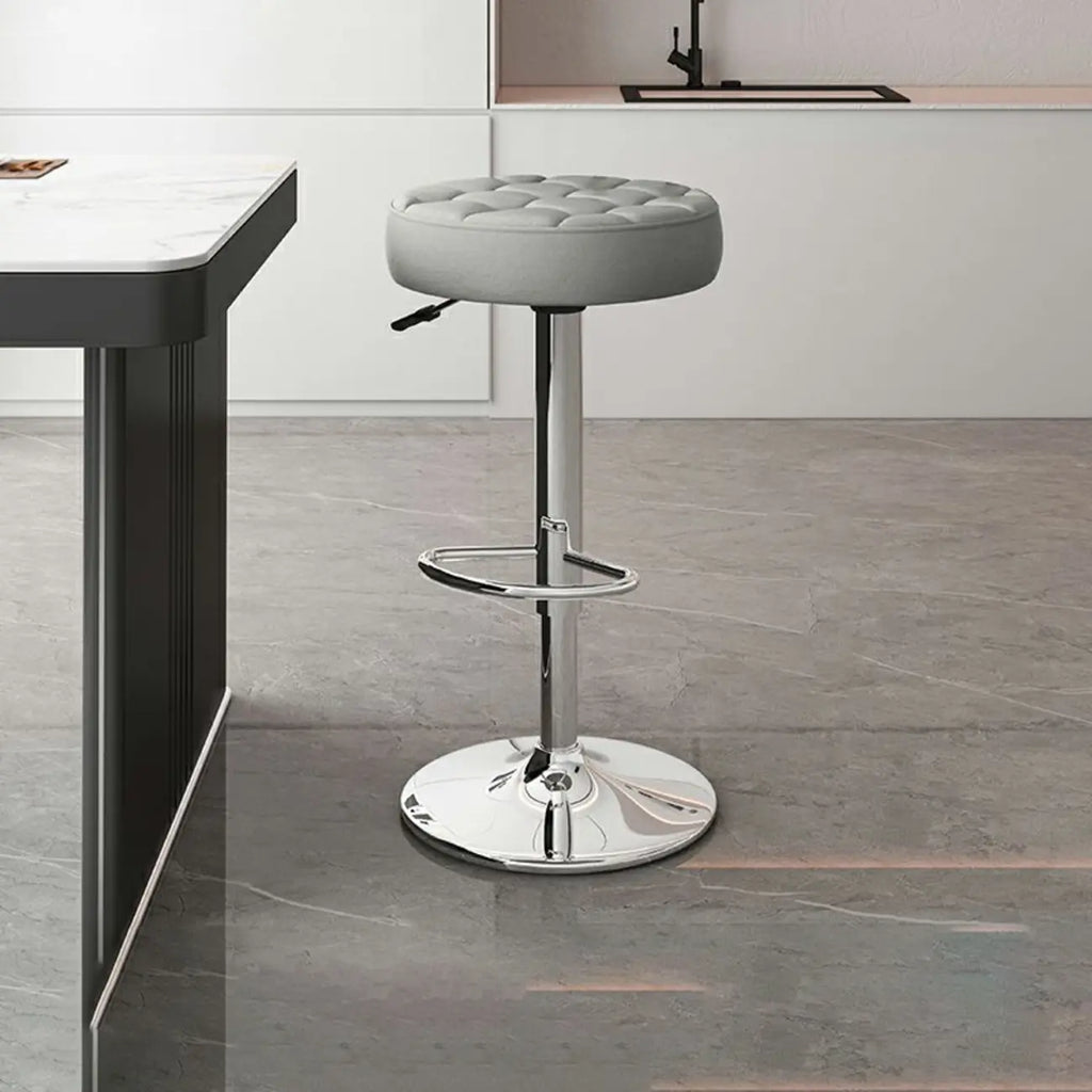 Tabourets de bar pivotants réglables revêtus de cuir