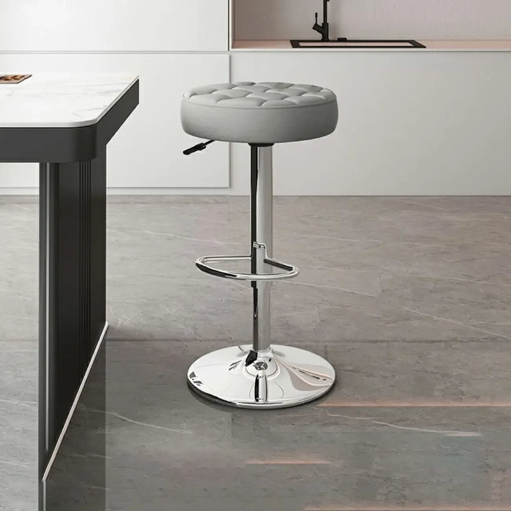Tabourets de bar pivotants réglables revêtus de cuir