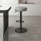 Tabourets de bar pivotants réglables revêtus de cuir