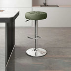 Tabourets de bar pivotants réglables revêtus de cuir
