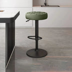 Tabourets de bar pivotants réglables revêtus de cuir