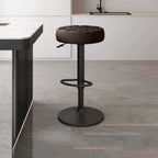 Tabourets de bar pivotants réglables revêtus de cuir